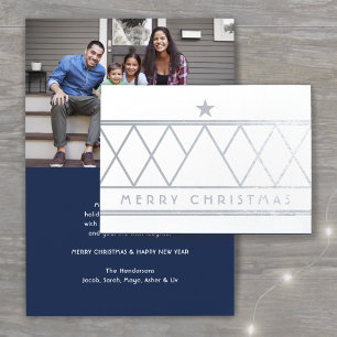 Weihnachten im modernen minimalistischen Stil mit  Folienkarte
