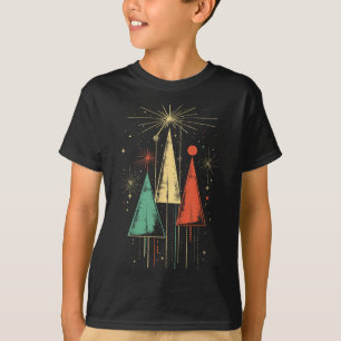 Weihnachten im modernen Stil der Mitte des 20. Jah T-Shirt
