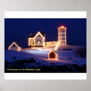 Weihnachten im Nubble Light Poster