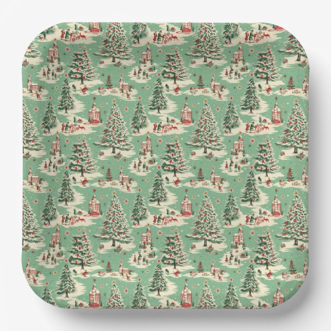 Weihnachten im Park Pappteller (Vorderseite)