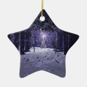 Weihnachten im Piniendekor Keramik Ornament