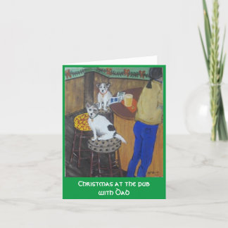 Weihnachten im Pub mit Vater Karte