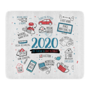 Weihnachten im Quarantäne Funny 2020 Schneidebrett