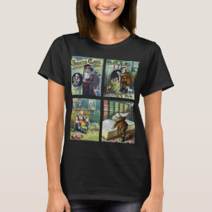 Weihnachten im Retro-Stil, der Weihnachtsmann und T-Shirt
