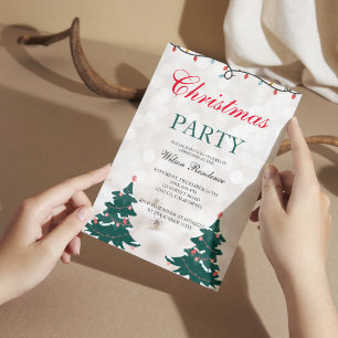 Weihnachten im Retro-Stil Einladung
