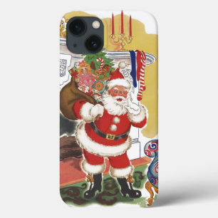 Weihnachten im Retro-Stil, fröhlicher Weihnachtsma iPhone 13 Hülle