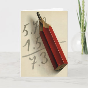 Weihnachten im Retro-Stil, kaufmännische Mathe-Gle