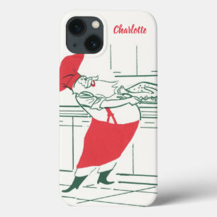 Weihnachten im Retro-Stil, Weihnachtsmann als Koch Case-Mate iPhone Hülle