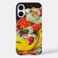 Weihnachten im Retro-Stil, Weihnachtsmann in einem