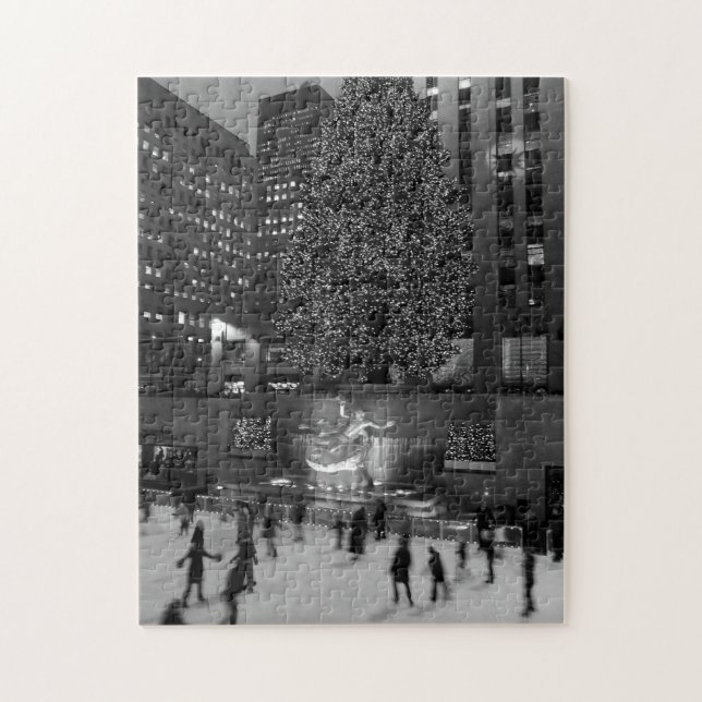 Weihnachten im Rockefeller Center - NYC Puzzle (Vertikal)