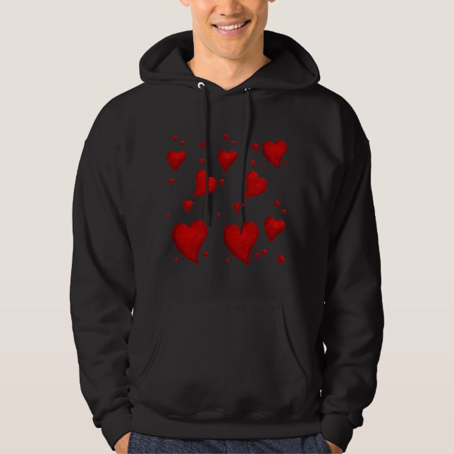 Weihnachten im Roten Herz Frohe Weihnachten Willko Hoodie (Vorderseite)