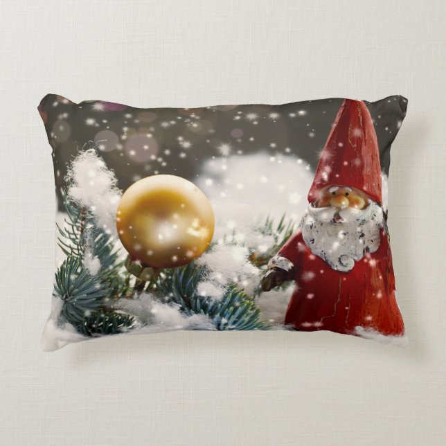 Weihnachten im Schnee Dekokissen (Vorderseite)