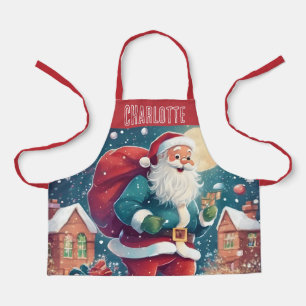 Weihnachten im Schnee Kinder Weihnachtsfeiertag Schürze