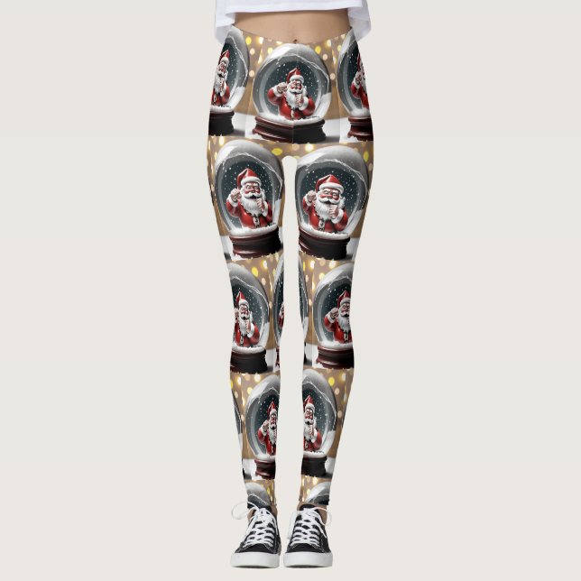 Weihnachten im Schneeglobe - Weihnachten Leggings (Vorderseite)