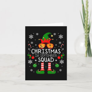 Weihnachten im September Squad Kostüm Elf Sunglück Karte