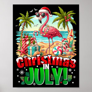 Weihnachten im Sommer Hawaiianischer Trocal Strand Poster