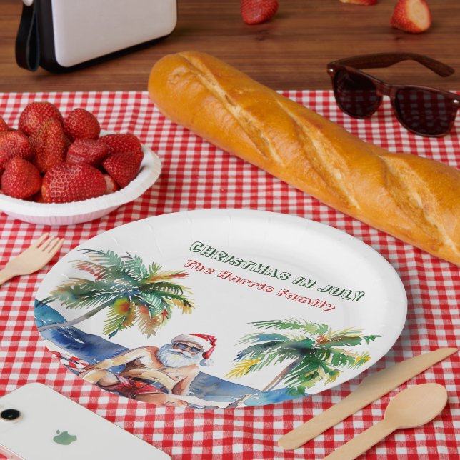Weihnachten im Sommer I im Juli Pappteller (Picknick)