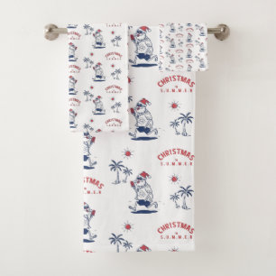Weihnachten im Sommer im Juli Badhandtuch Set