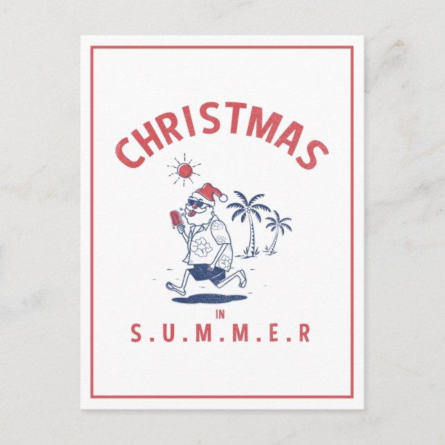 Weihnachten im Sommer im Juli Postkarte (Vorderseite)