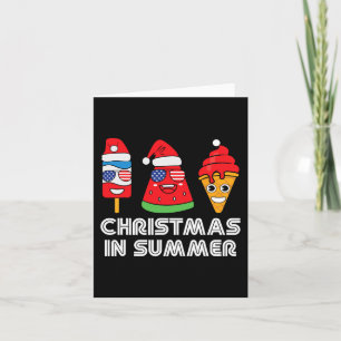 Weihnachten im Sommer im Santa Claus Party Beach S Karte