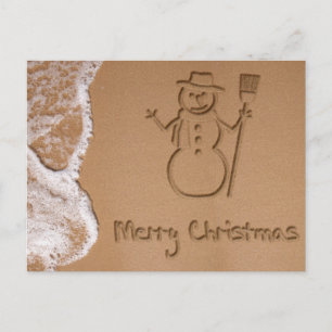 Weihnachten im Sommerurlaub Postkarte