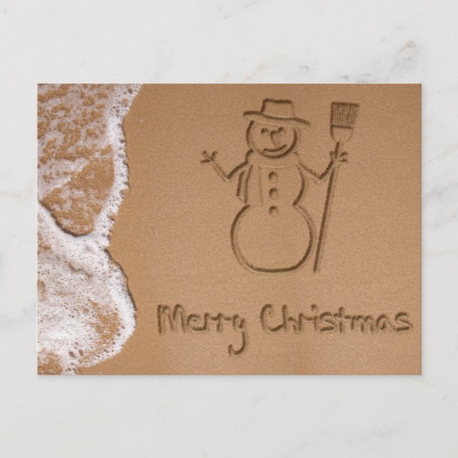 Weihnachten im Sommerurlaub Postkarte (Vorderseite)