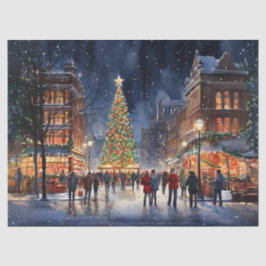 Weihnachten im Stadtdekor Seidenpapier