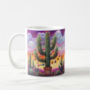 Weihnachten im Südwesten der Wüste Saguaro Kaffeetasse