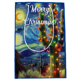 Weihnachten im Südwesten der Wüste Saguaro Mittlere Geschenktüte