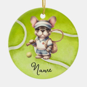 Weihnachten im Tennis für Spieler Keramik Ornament