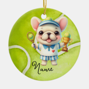 Weihnachten im Tennis für Spieler Keramik Ornament
