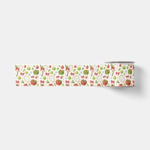 Weihnachten im Tennis mit Geschenkrake und Ball Satinband