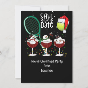 Weihnachten im Tennis mit Snowman-Weihnachtsmannmü Einladung