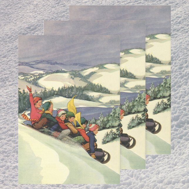 Weihnachten im Tessin, Kinder Rodelbahn mit Aussic Geschenkpapier Set (Von Creator hochgeladen)