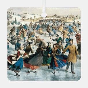 Weihnachten im viktorianischen Central Park Currie Ornament Aus Metall