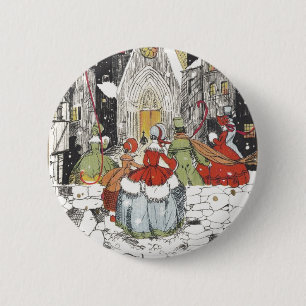 Weihnachten im viktorianischen Stil - Menschen auf Button