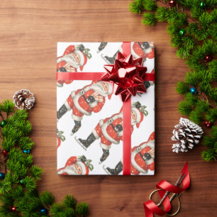 Weihnachten im viktorianischen Stil: Santa Claus a Geschenkpapier