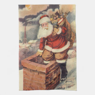 Weihnachten im viktorianischen Stil: Santa Claus i Geschirrtuch