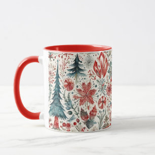 Weihnachten im Vintage skandinavischen Design Tasse