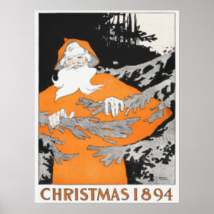 Weihnachten im Vintage-Stil 1894 (1894) Santa Poster