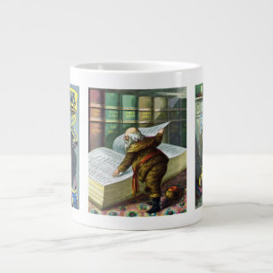 Weihnachten im Vintage-Stil, der Weihnachtsmann un Jumbo-Tasse