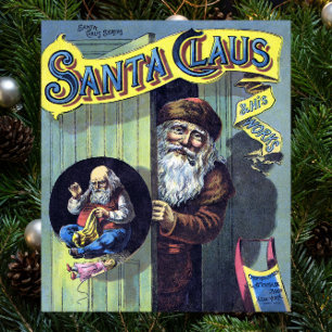 Weihnachten im Vintage-Stil, der Weihnachtsmann un Poster
