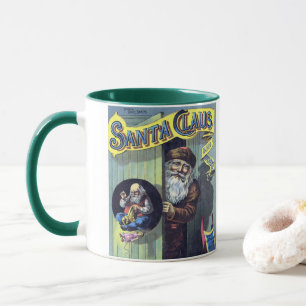 Weihnachten im Vintage-Stil, der Weihnachtsmann un Tasse
