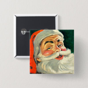 Weihnachten im Vintage-Stil, fröhlicher Retro-Sant Button