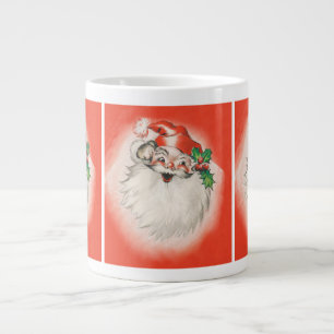 Weihnachten im Vintage-Stil, fröhlicher Retro-Sant Jumbo-Tasse
