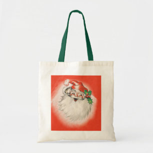 Weihnachten im Vintage-Stil, fröhlicher Retro-Sant Tragetasche