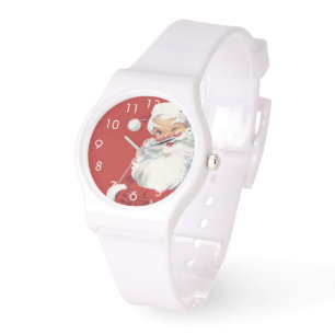 Weihnachten im Vintage-Stil, fröhlicher Santa Clau Armbanduhr