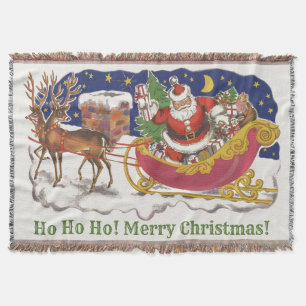 Weihnachten im Vintage-Stil, fröhlicher Weihnachts Decke