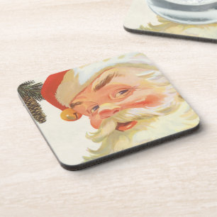 Weihnachten im Vintage-Stil, fröhlicher Weihnachts Getränkeuntersetzer