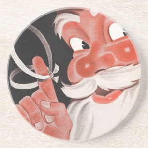 Weihnachten im Vintage-Stil, fröhlicher Weihnachts Getränkeuntersetzer